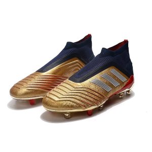 Kopačky Pánské Adidas Predator 19+ FG – zlato stříbrná červená